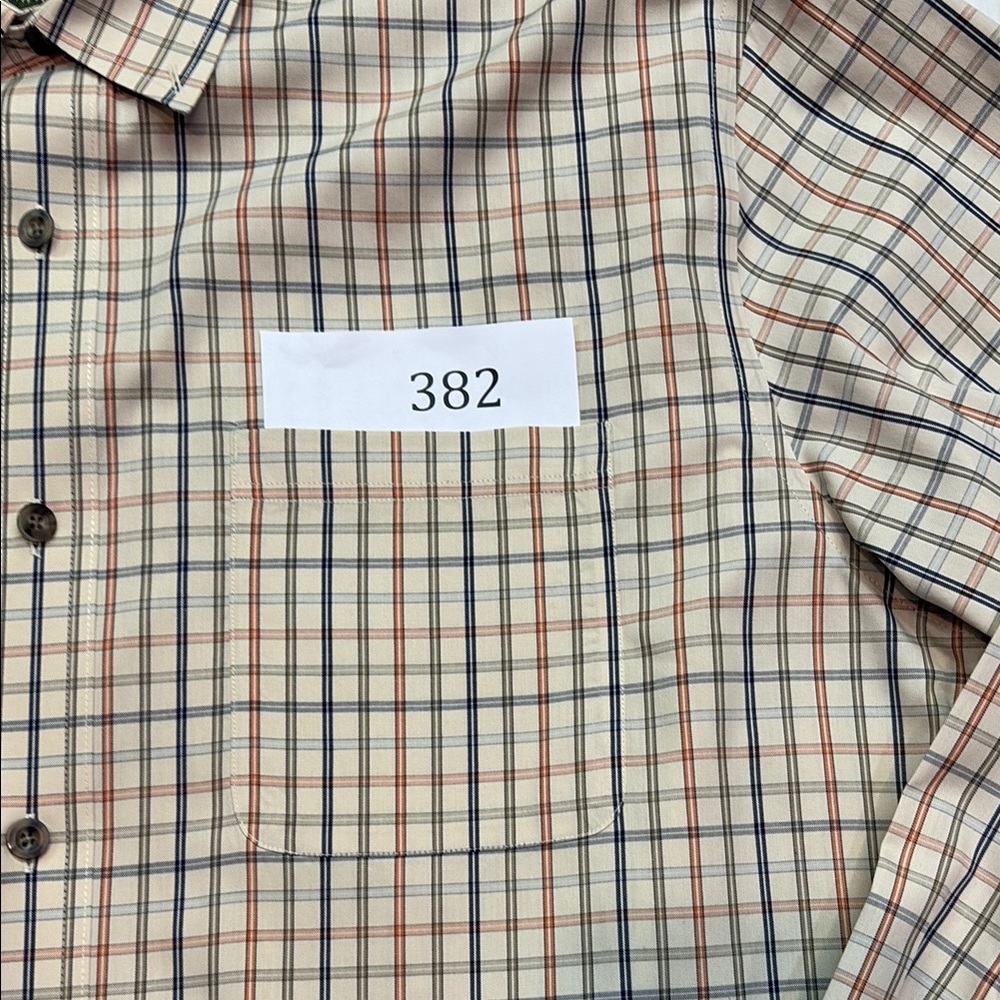 Cabela's Outfitter Series Men's Cream Plaid Long-Sleeve Button-Down Shirt - Picture 9 of 9